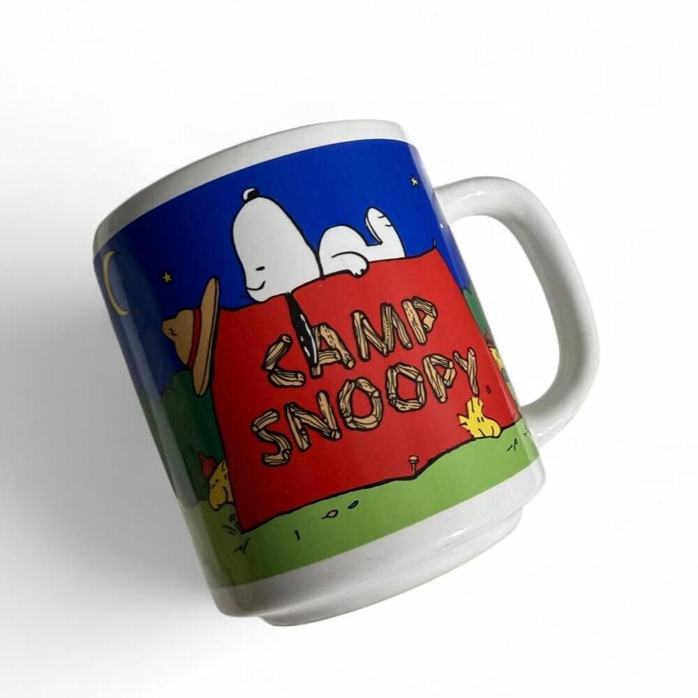 Vintage early 70s rare Camp Snoopy Knott's Berry Farm Mug